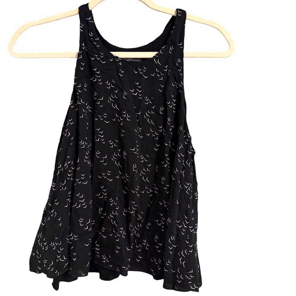MNG Basics Black Tank‎ Top Geometric Print Sleeveless Casual Women's M